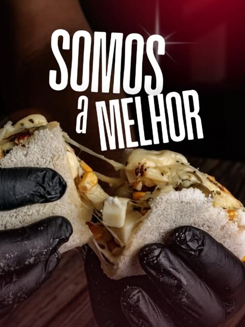 Tapioca recheada saindo da chapa